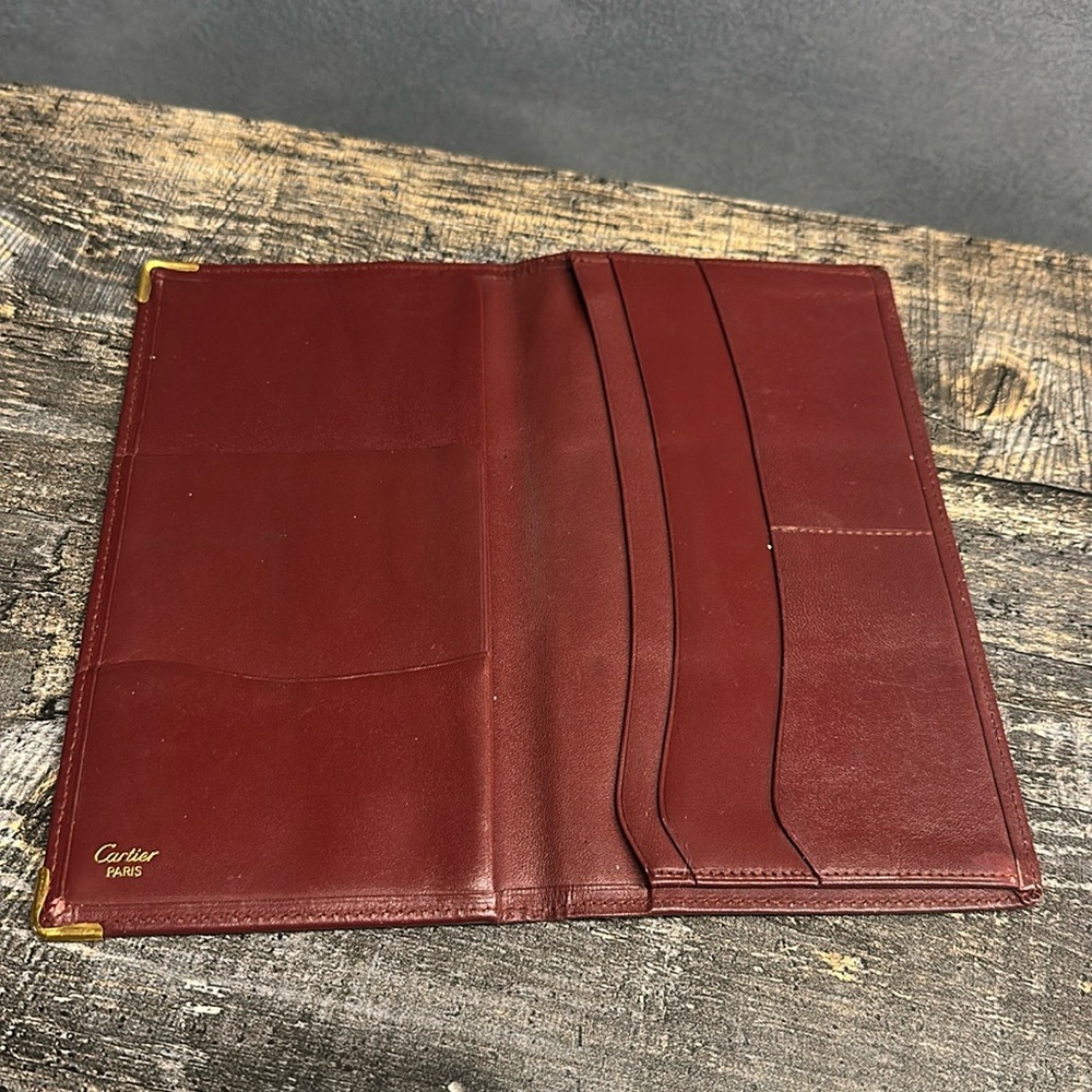 Cartier Burgundy Leather Wallet